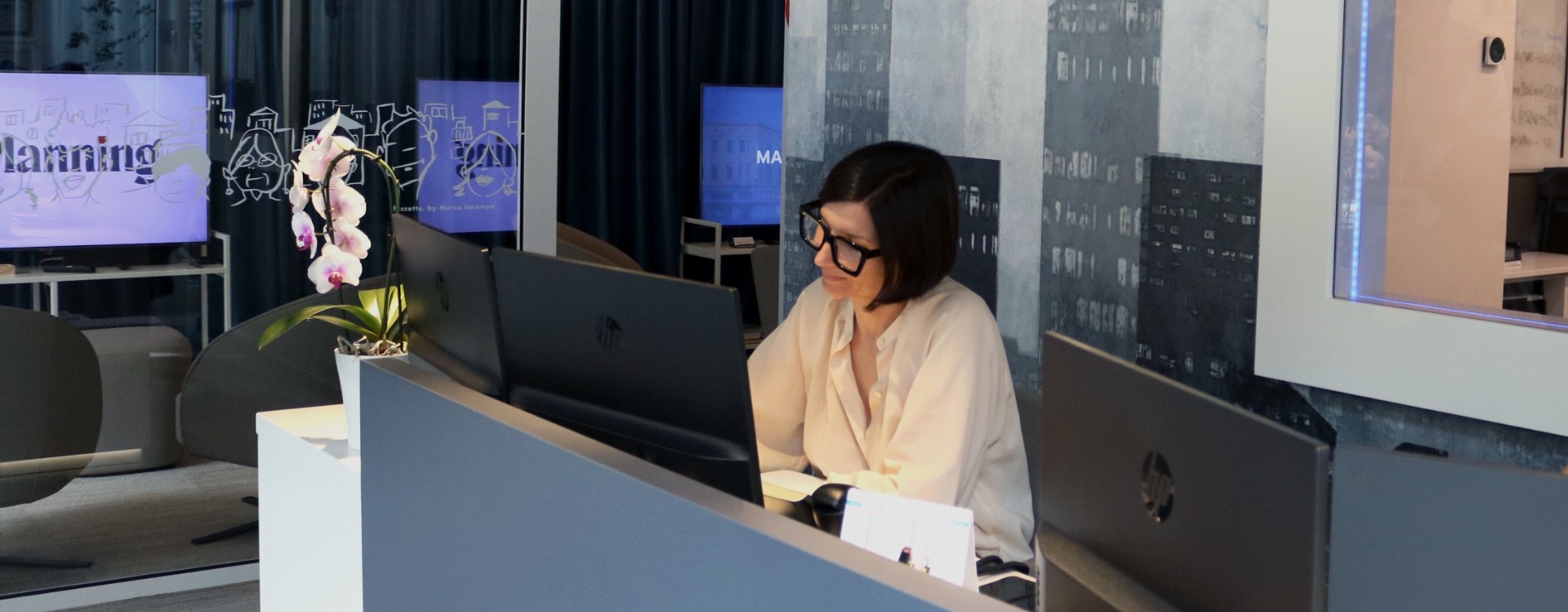 Postazione di lavoro nella sede LaPlanning